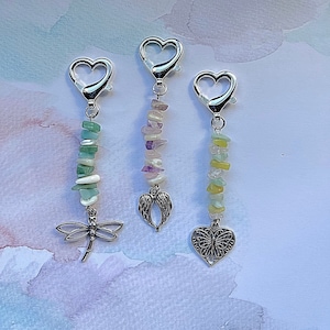 Crystal Chip Keychains l Beaded Keychains