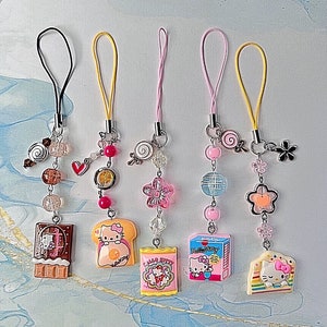 Kitty Food Phone Charms