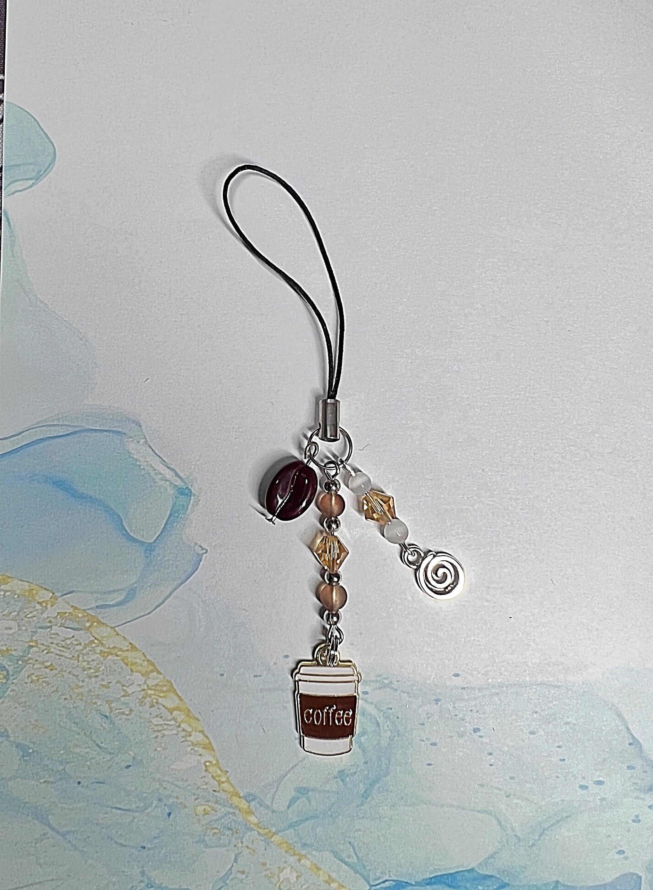 thumbnail image 2 of 2pc Or 10pc Coffee Bean Charm Coffee Shop Charm Coffee 2 of 9