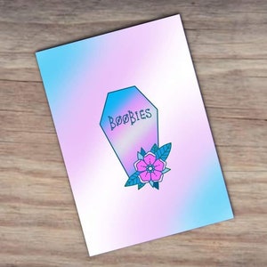 A6 Trans top surgery card, top surgery card, breast surgery card, transgender coming out card, trans card, gay pride card, trans support