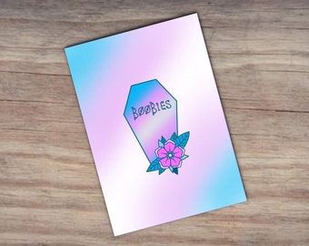 A6 Trans top surgery card, top surgery card, breast surgery card, transgender coming out card, trans card, gay pride card, trans support