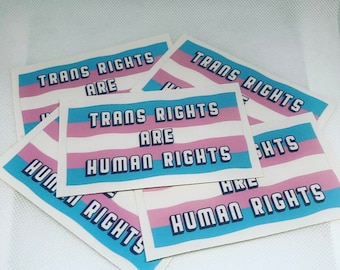 Trans rights are human rights, Protect trans lives sticker, Trans sticker, trans lives matter sticker, trans flag, trans shark, lqbtqia