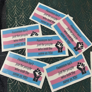 feminism sticker, trans women sticker, Trans rights are human rights, Protect trans lives sticker, trans lives matter sticker,