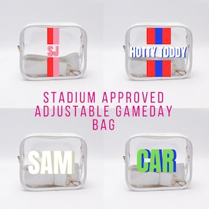 Adjustable Clear Stadium Bag, Clear Crossbody Purse, Clear Belt Bag, Customizable Stadium Bag, Clear Concert purse, Clear Crossbody Bag