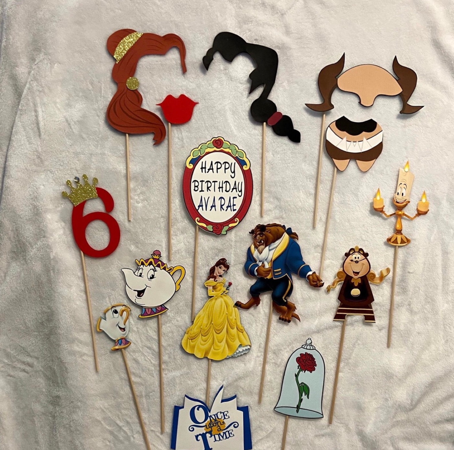 Beauty and the beast photo booth props. Beauty and the beast Etsy
