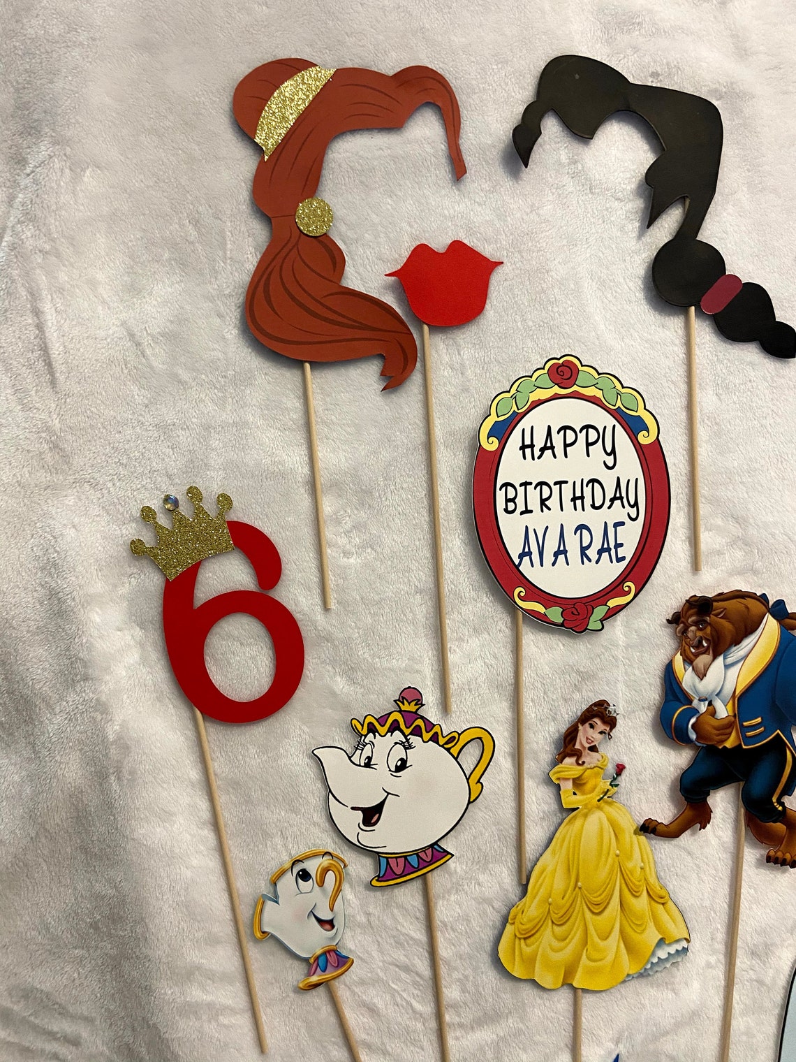 Beauty and the beast photo booth props. Beauty and the beast Etsy