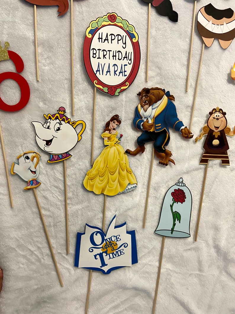 Beauty and the beast photo booth props. Beauty and the beast Etsy