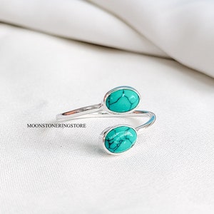 Turquoise Gemstone 925 Sterling Silver Ring, Silver Ring, Dainty Silver Ring, Handmade Silver Ring, Women Ring, affordable silver jewelry