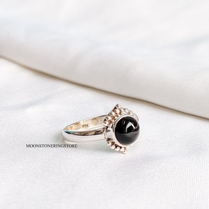 Black Onyx Gemstone 925 Sterling silver Handmade Onyx Ring, Best Gift For Her, Dainty Silver  Ring For Women, silver jewelry for wedding