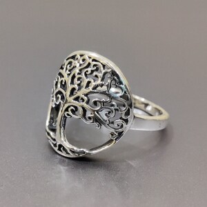 Plain silver ring tree of life ring 925 sterling silver ring minimalist ring shining silver ring  gift for her, gift for him, trending rings