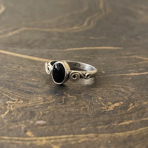 Onyx Ring, 925 Silver Ring, Black Onyx Ring, Handmade Ring, Gemstone Ring, Boho Silver Ring, Gift for her, Ring for women