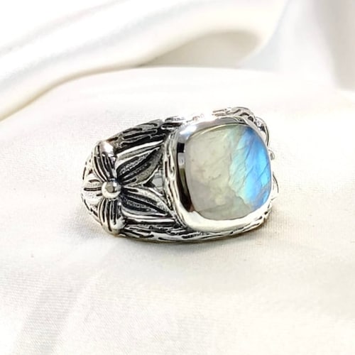 Ciondolo in pietra preziosa acquamarina blu naturale 925 argento