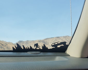 Windshield decal for Jeep Grand Cherokee WJ Bigfoot Easter Egg vinyl decal