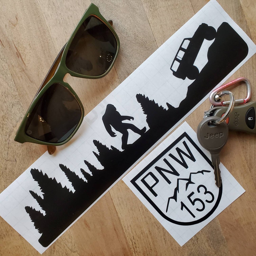 Windshield Decal for Jeep Wrangler 4door Bigfoot Easter Egg Etsy