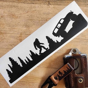 Windshield decal for Jeep Wrangler 4-door Bigfoot Easter Egg vinyl decal