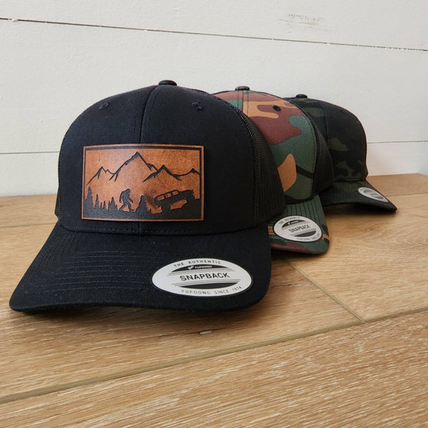 Bigfoot and Wrangler - Build Your Own Leather Patch Hat