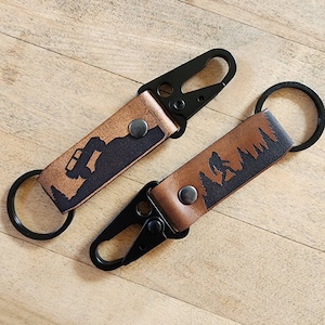 Leather Keychain inspired by Jeep Wrangler 2 Door/ 4 Door