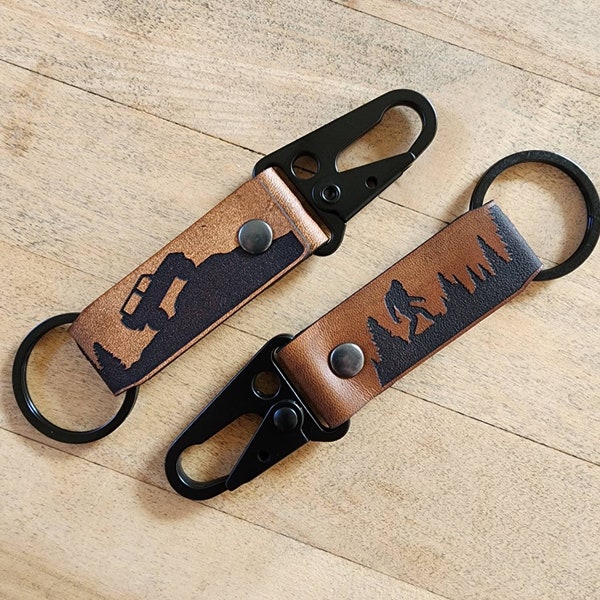 Leather Keychain inspired by Jeep Wrangler 2 Door