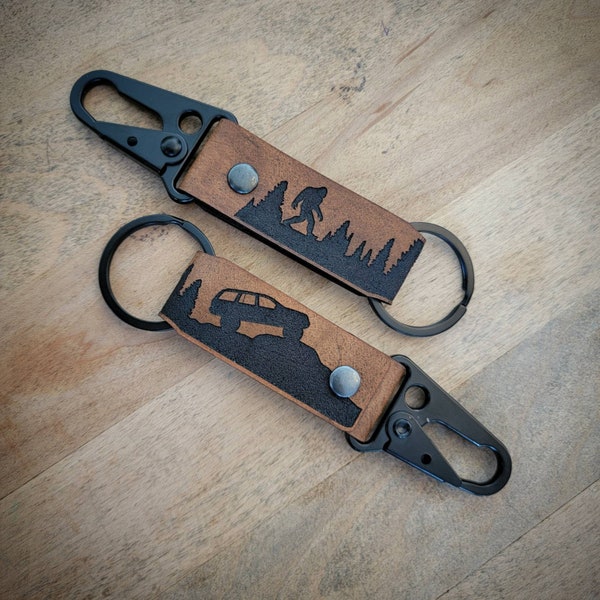 Build your own Leather Keychain inspired by Jeep Grand Cherokee / Cherokee, all generations