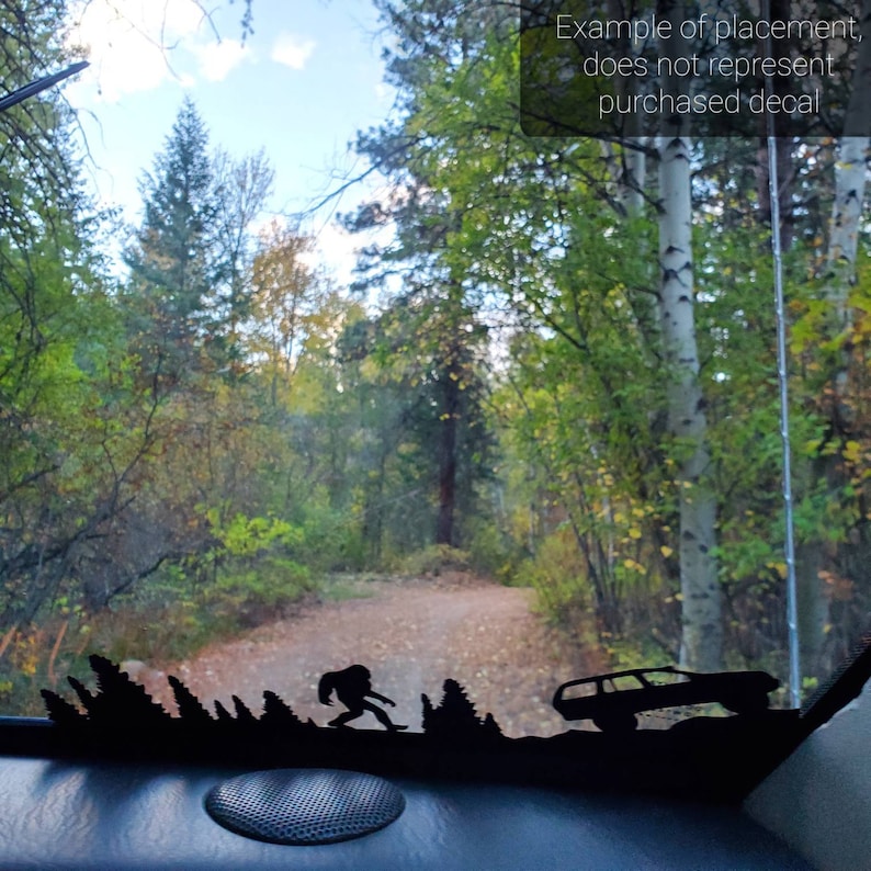 Windshield Decal Jeep Gladiator Bigfoot Easter Egg Vinyl Decal Etsy