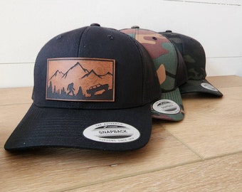 Bigfoot and Bronco - Build Your Own Leather Patch Hat