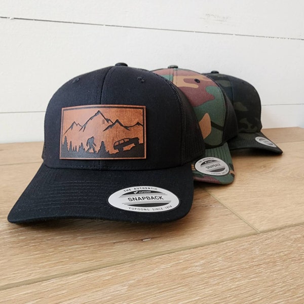 Bigfoot and Cherokee/Grand Cherokee - Build Your Own Leather Patch Hat