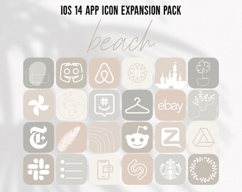 Tan Ios 14 Icons Etsy