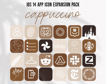 Tan Ios 14 Icons Etsy