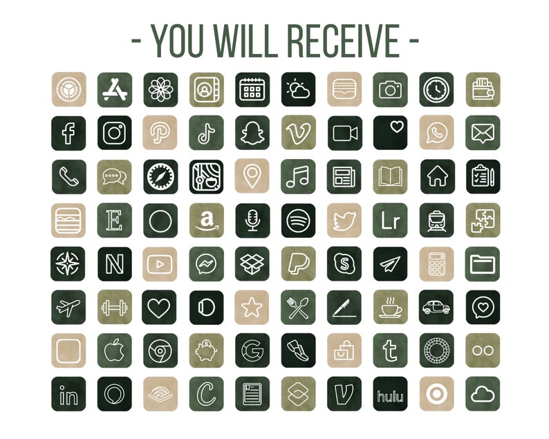 green app icons aesthetic green app icons aesthetic