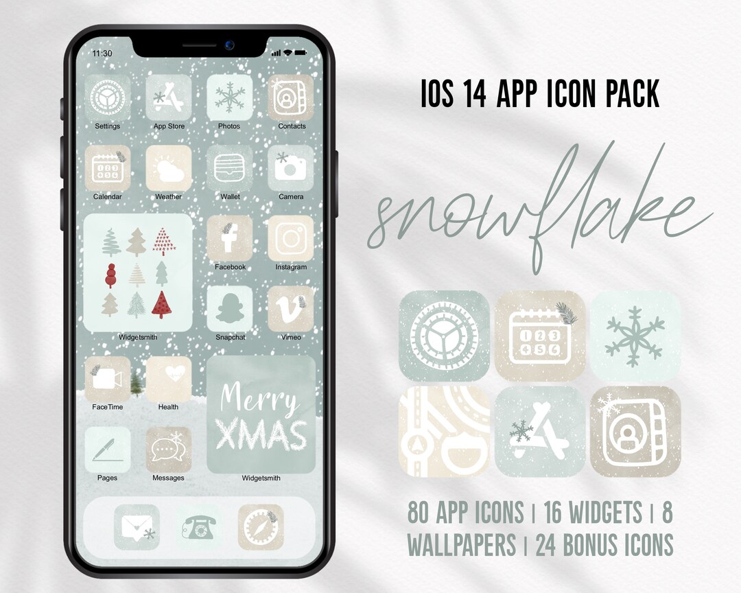 Christmas Ios14 App Icons Winter App Icons iPhone Christmas Ios14 ...