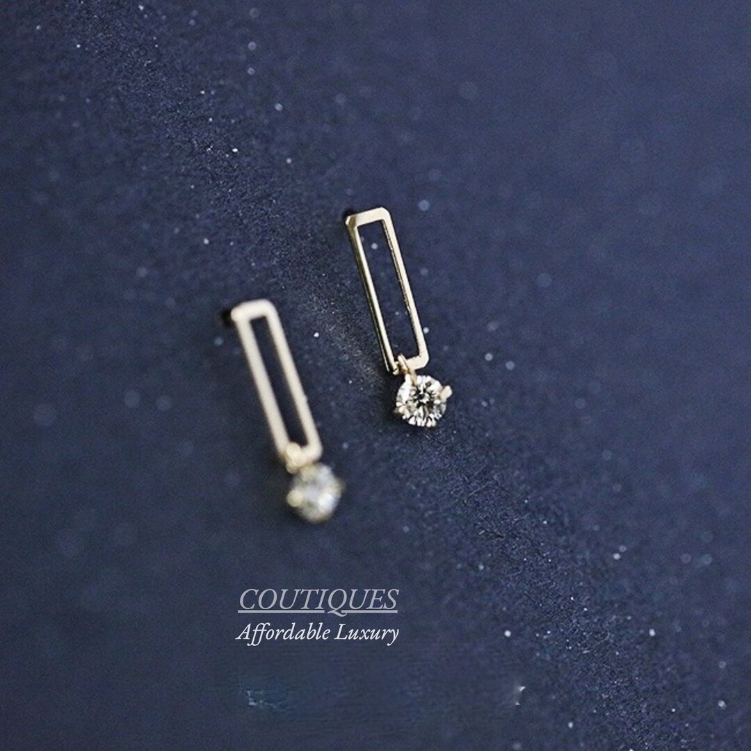 Solid gold dainty earrings Clearance