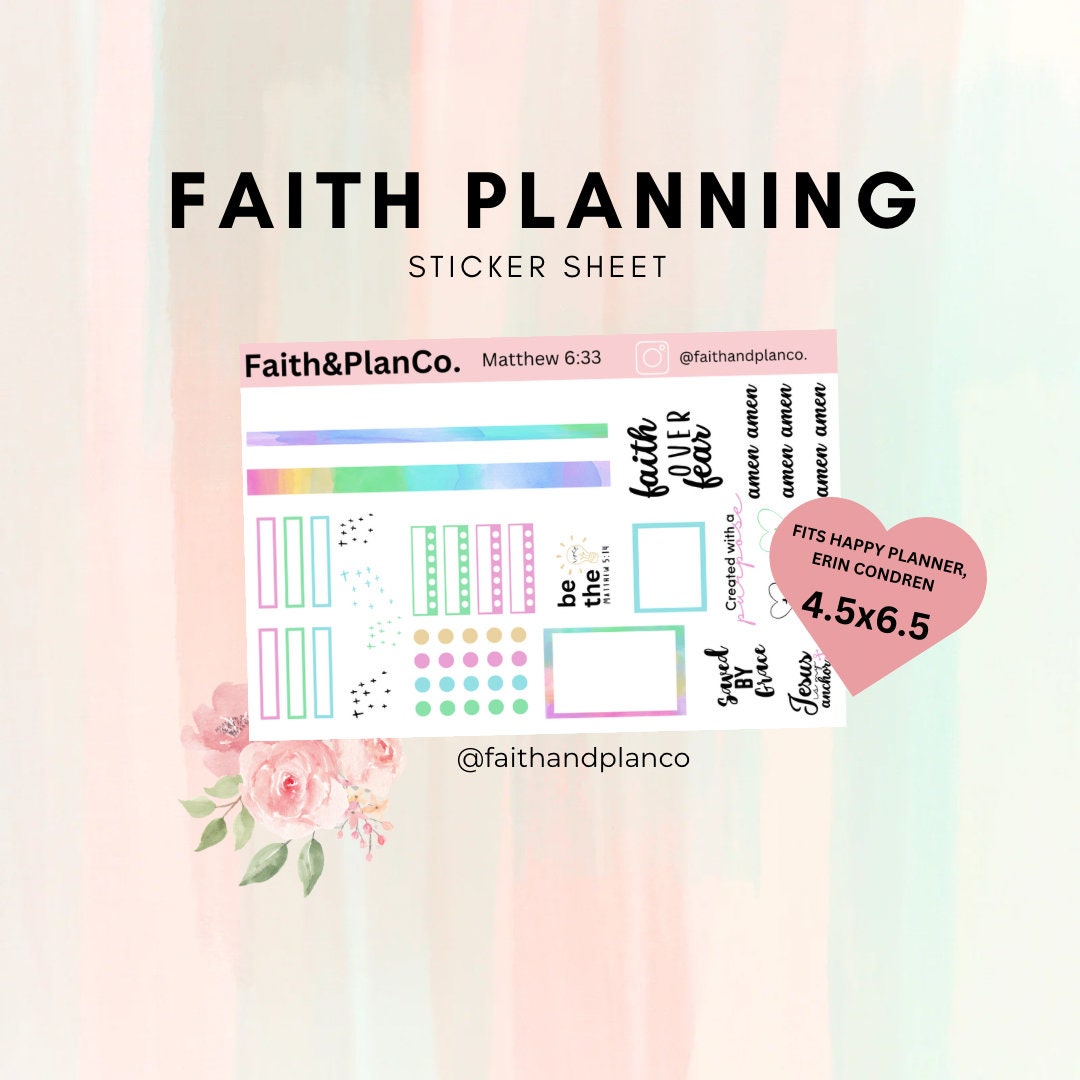 Faith Planner Faith Planner Stickers Happy Planner Sticker - Etsy
