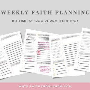 Faith Planning, Weekly Faith Planning Sheets, Prayer Journal, DOWNLOAD