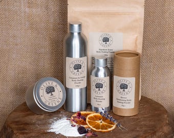 Talc Free Body Powder: Natural Dusting Powder, Aromatherapy Scented