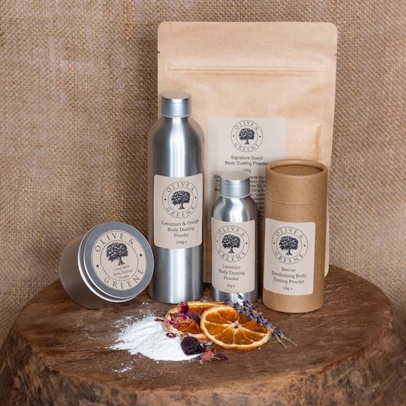 Talc Free Body Powder: Natural Dusting Powder, Aromatherapy Scented