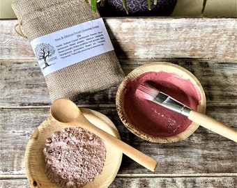 Rose Clay Face Mask: Vegan Facial Cleanser, Natural Beauty, 10 treatments