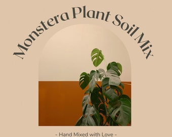 Monstera Bodenmischung - Benutzerdefinierte Erde - Organische Erde - Zimmerpflanzenzuchterde - Premium Erde / Medium - Hausgemachte Mischung - 18 x 26 cm