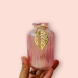 Contenedor de propagación de vidrio dorado - Recipiente moderno para hojas - Plantas trepadoras que se propagan en el agua - Transparente - Limpio - Único - Icónico - Moderno