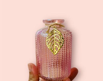 Blattgold Glas Vermehrungsvase - Handgefertigtes Pflanzengefäß