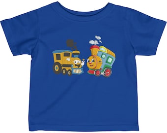 Infant funny trains tee, Toddler t-Shirt with trains