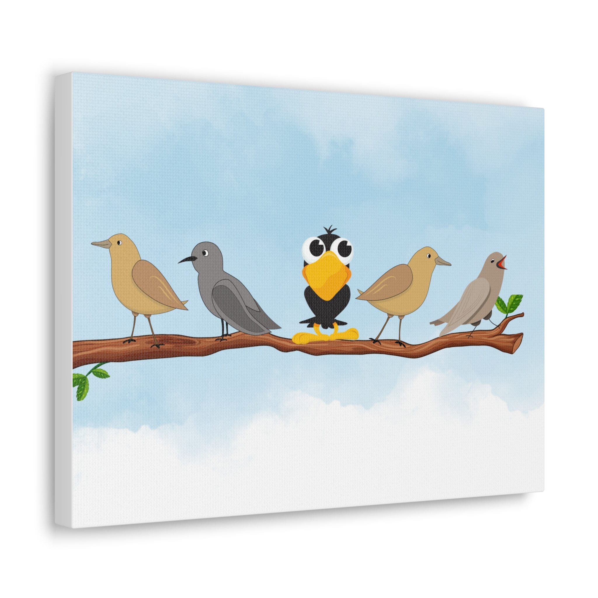 Birds on a Branch Wall Art Print on Classic Canvas - Etsy UK