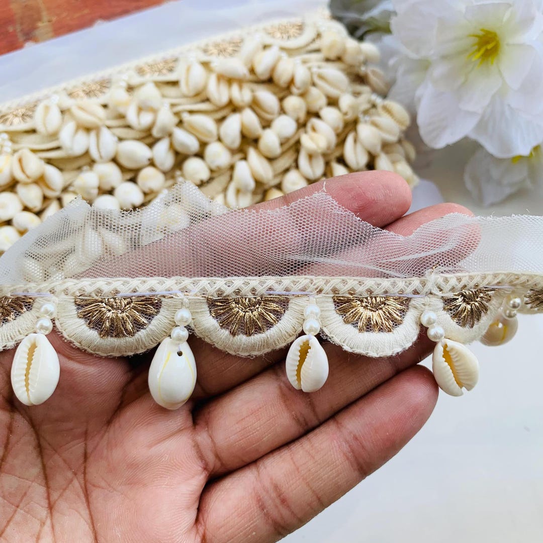 Cowrie Shell Trim: 1 Yard Scallop Lace, Beach Decor - Etsy