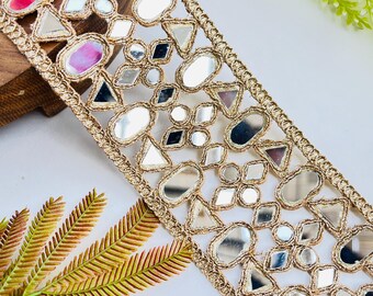 Golden Glam Mirror Border: Waist Belt Trim, 2.75"Inch Wide