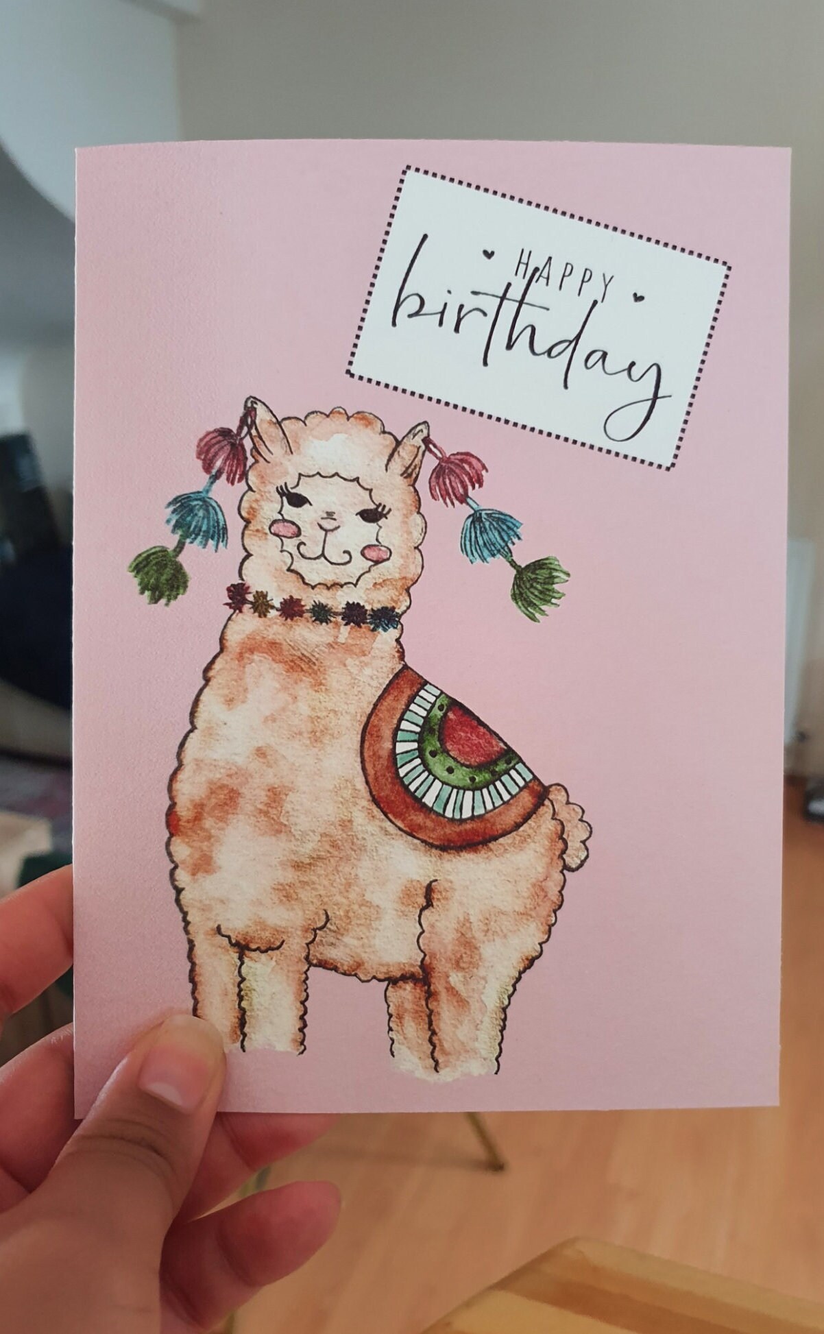 Niedliche Alpaka Geburtstagskarte Gedruckte Karte eines Etsy.de