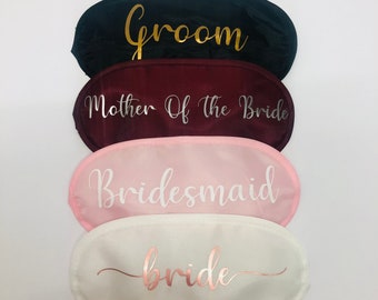 Personalised Wedding Sleep Mask| Eye Mask| Sleep Cover| Eye Cover| Bride| Bridesmaid| Groom| Cute| Wedding| Blindfolds