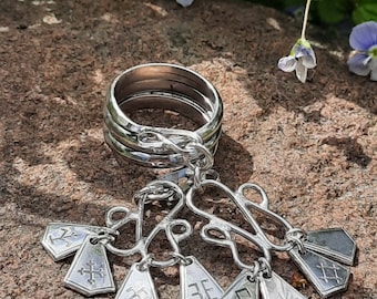 7 day ring / bride's ring with dividers