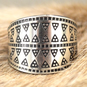 Silver viking ring