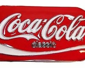 Coca Cola Classic Can Design Metal Enamel Belt Buckle
