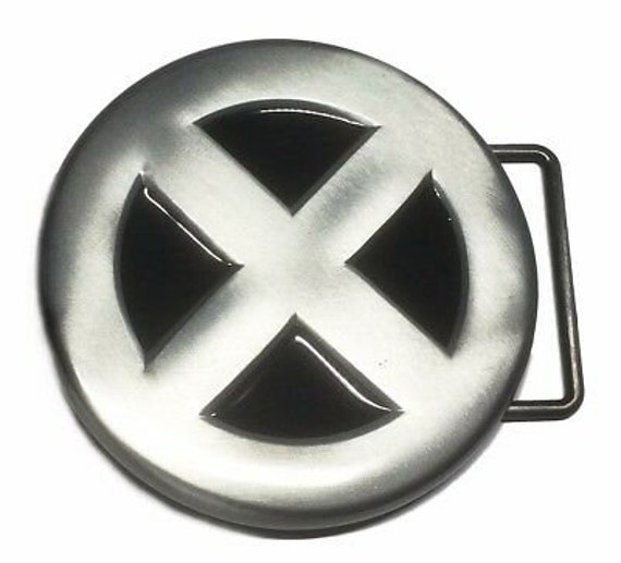 XMen Logo Silvertone Metal Belt Buckle Etsy