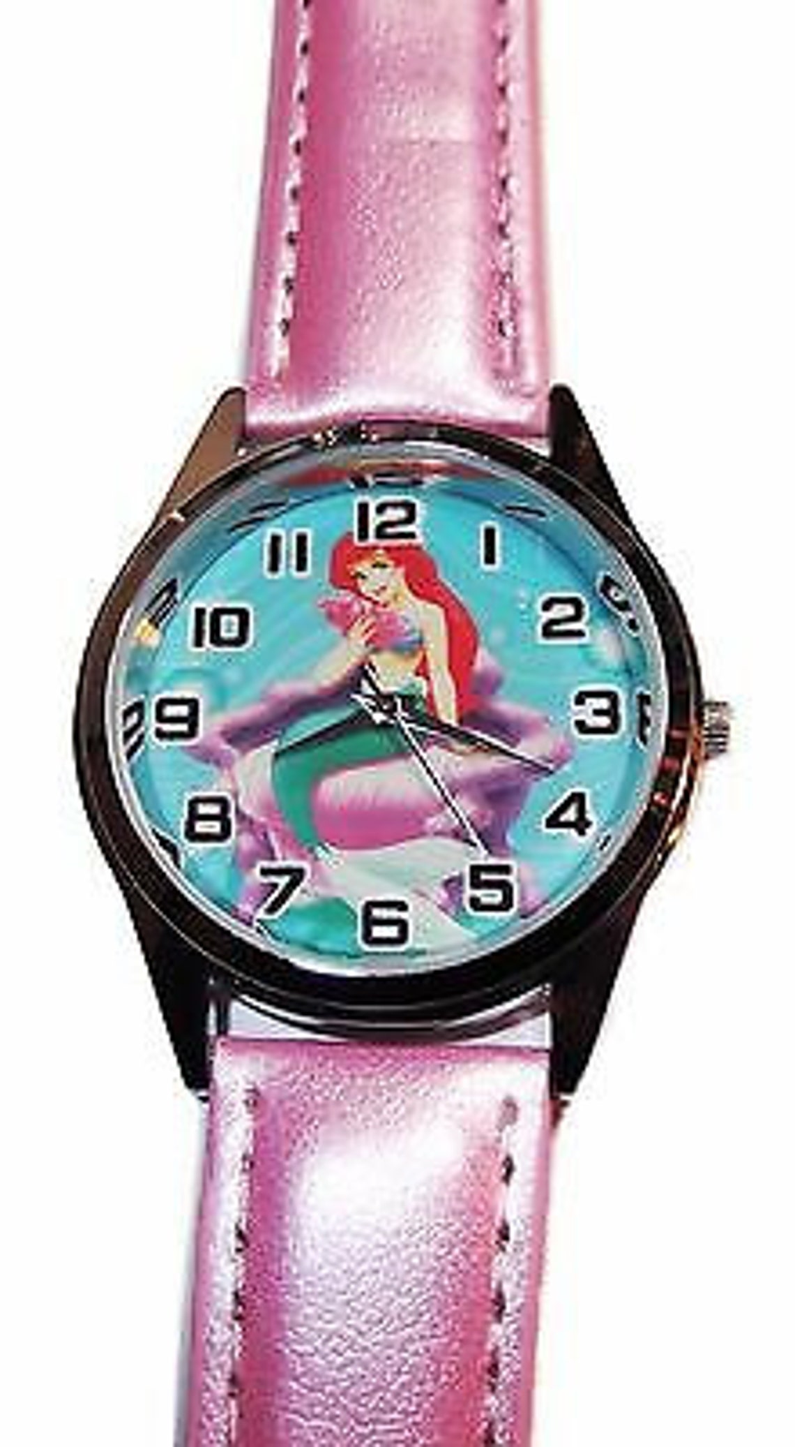 Little Mermaid Ariel Quartz Movement Leather Band Wrist Watch Etsy
